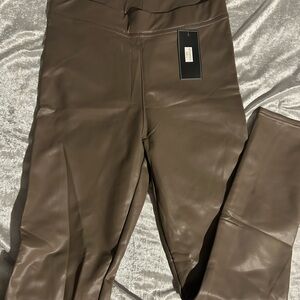 Mocha Leather Leggings